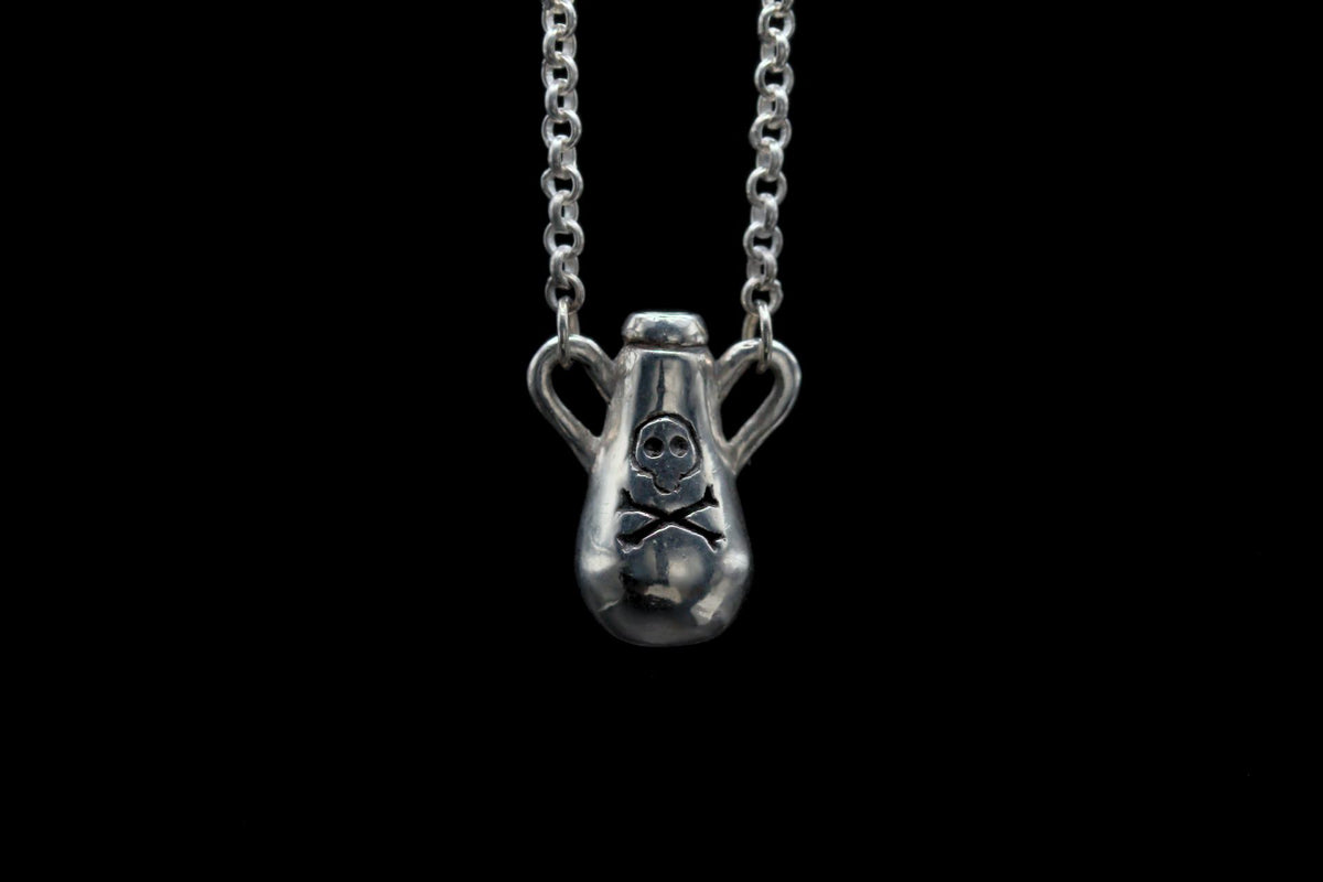 Spooky Poison Bottle Pendant