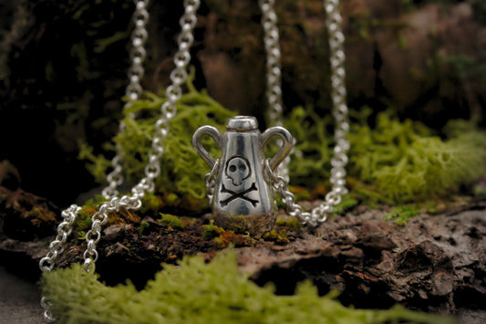 Spooky Poison Bottle Pendant