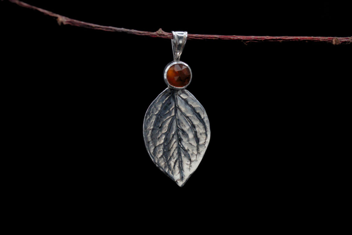 Leaf Pendant #45 - Orange Kyanite